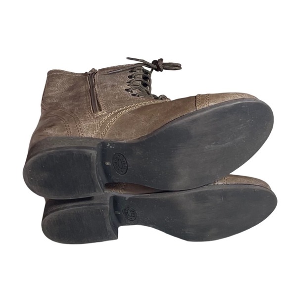 Steve Madden Troopa Leather Lace Up Combat Boots Brown Women's Size 8M - Picture 6 of 8